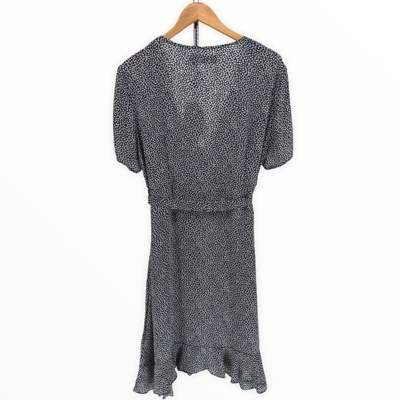 Missguided Maternity Blue Mini Heart Print Ruffle Surplice Deep V Mini Dress NWT - Picture 9 of 14